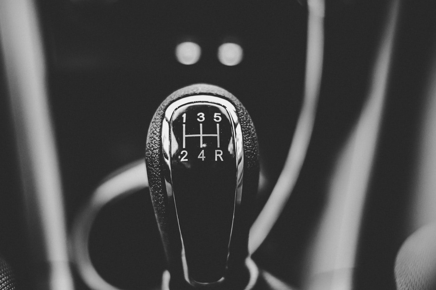 Close-up of a gear shifter